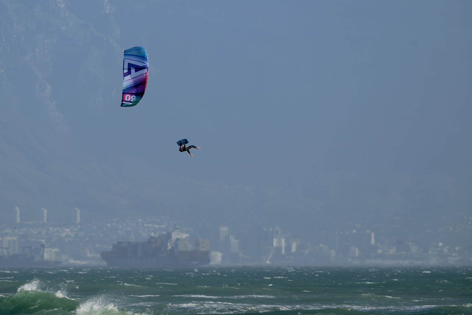 Aaron Hadlow at Red Bull King of the Air with Table Mountain backdrop